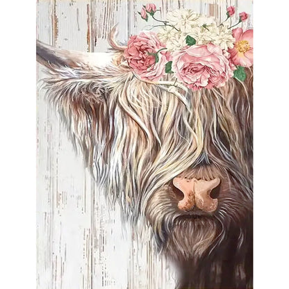 Yak Flowers - 11CT Stamped Cross Stitch 40*55CM