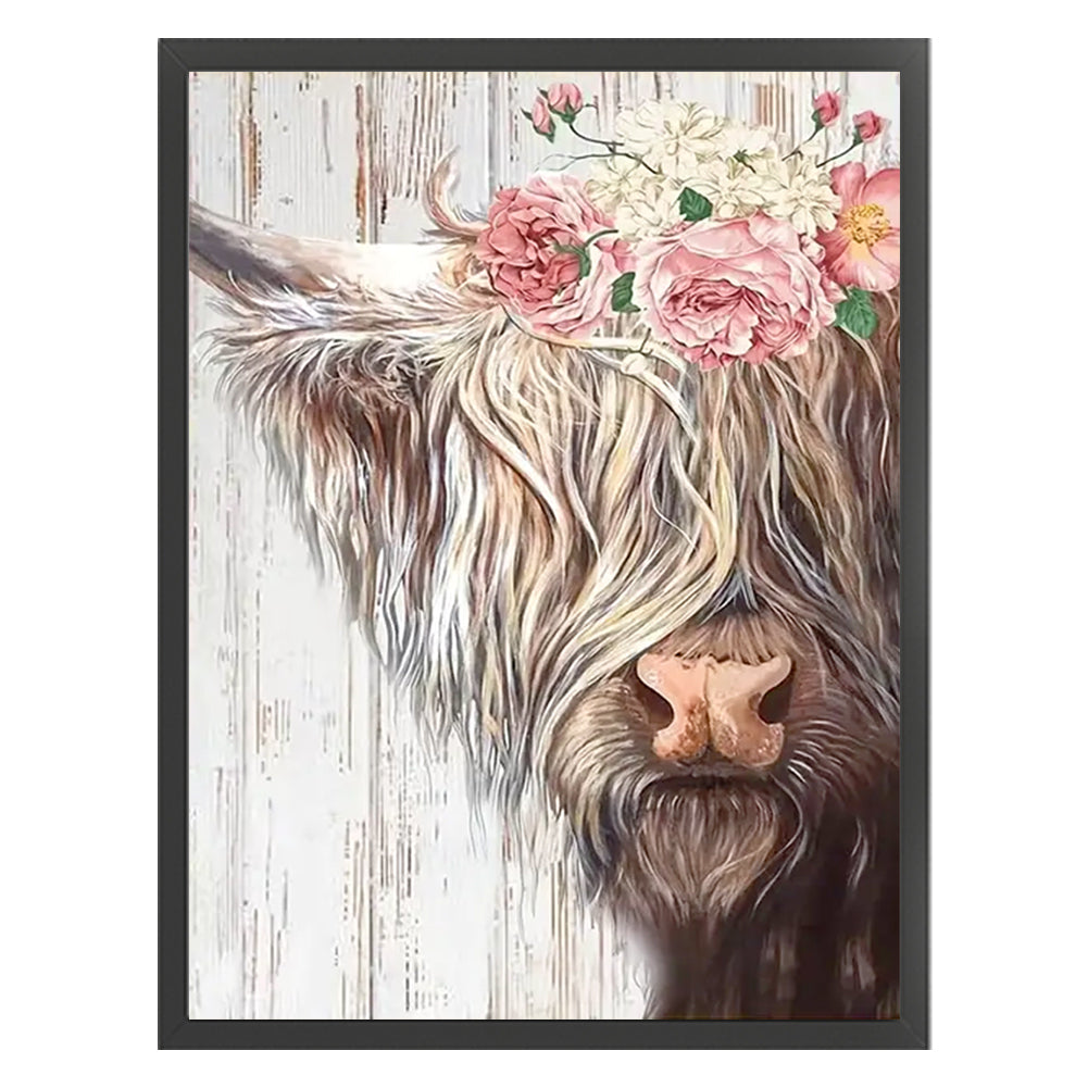 Yak Flowers - 11CT Stamped Cross Stitch 40*55CM