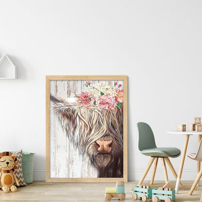 Yak Flowers - 11CT Stamped Cross Stitch 40*55CM