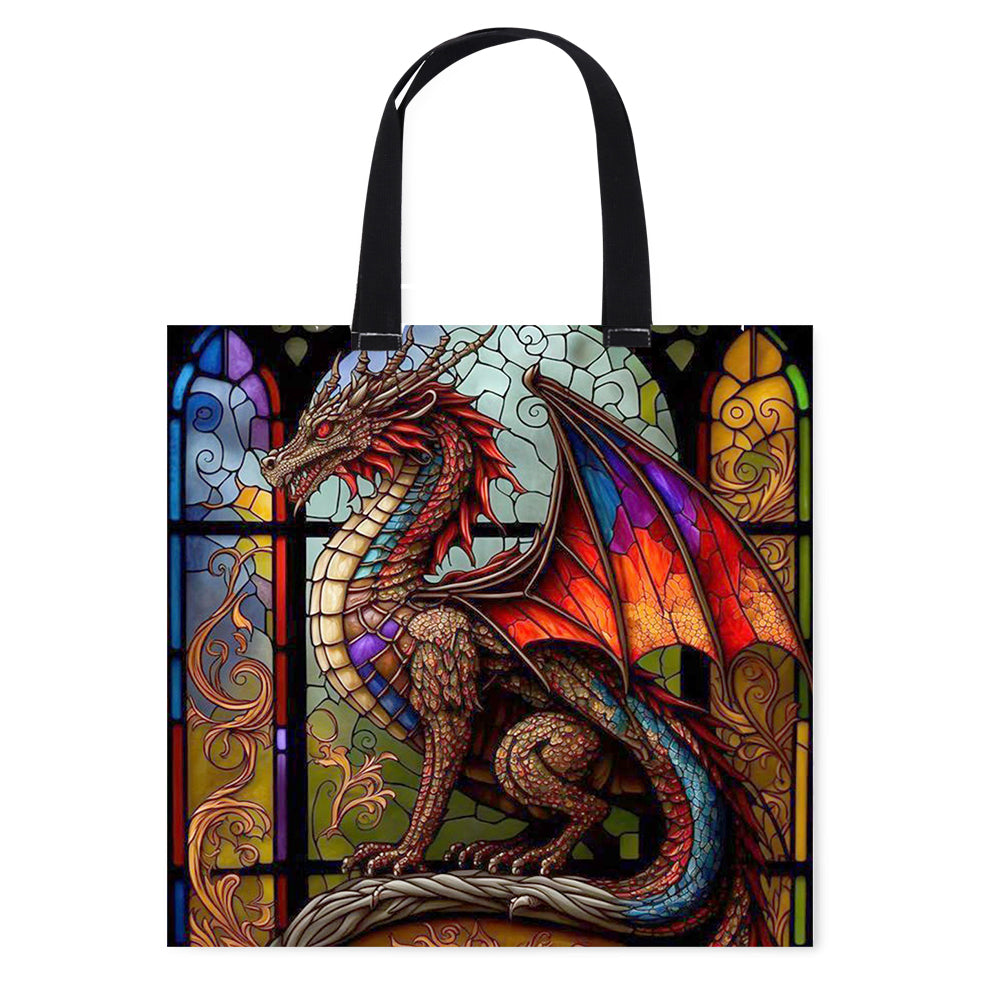 Embroidery Kit Personalized Bag for Beginners 40x40cm(Stain Glass Pteranodon #1)