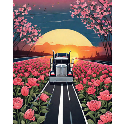 Road Car - Full Round Drill Diamond Painting 40*50CM