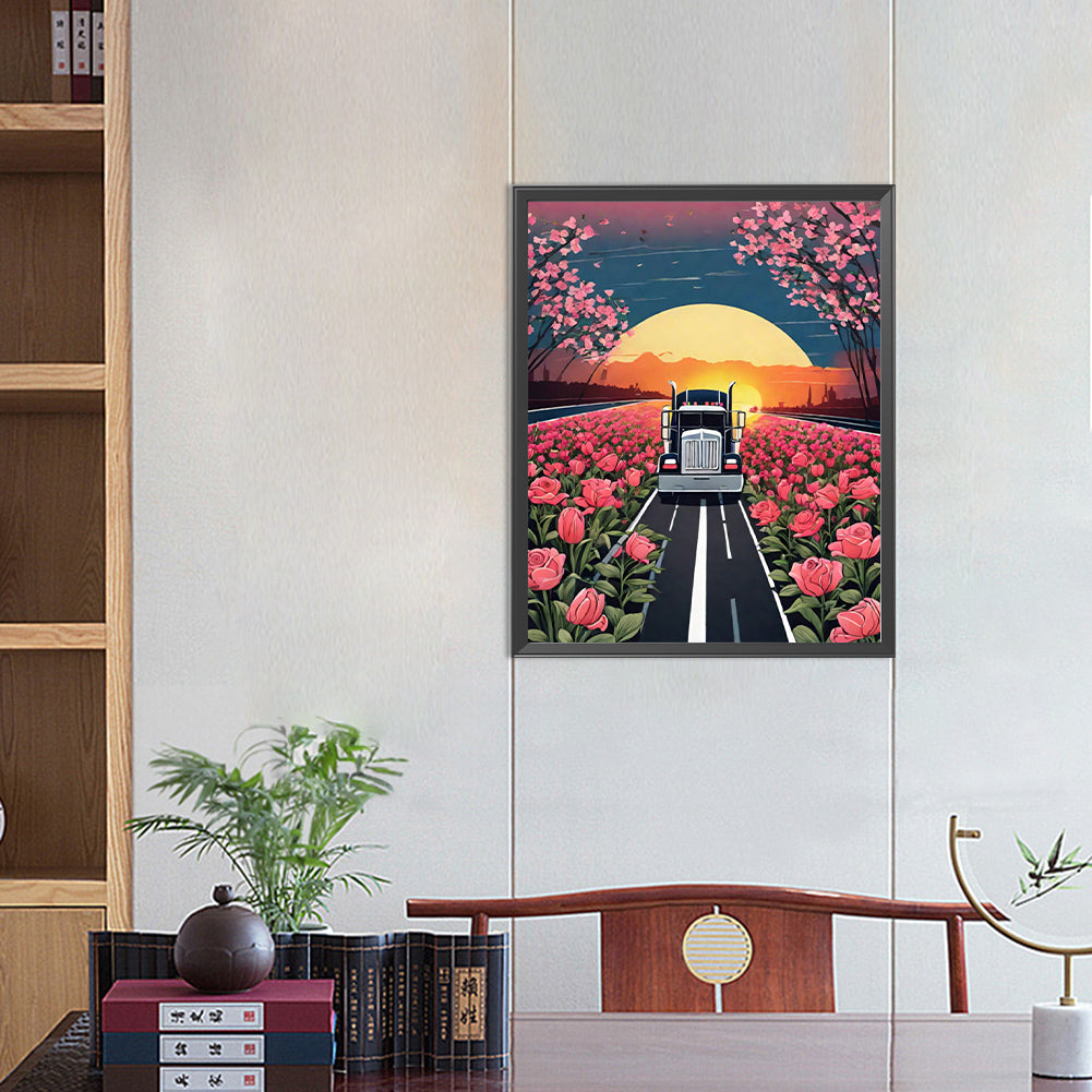 Road Car - Full Round Drill Diamond Painting 40*50CM