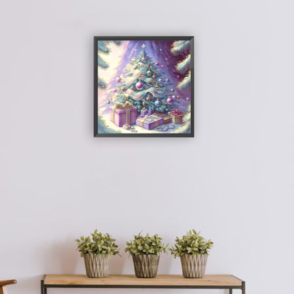 Christmas Tree And Gifts - Full Round Drill Diamond Painting 30*30CM