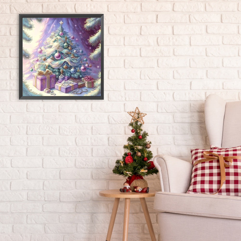 Christmas Tree And Gifts - Full Round Drill Diamond Painting 30*30CM