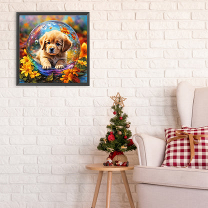 Bubble Ball Dog - Full Round Drill Diamond Painting 30*30CM