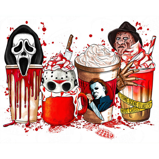 Horror Ice Cream Cup - Full Round Drill Diamond Painting 50*40CM