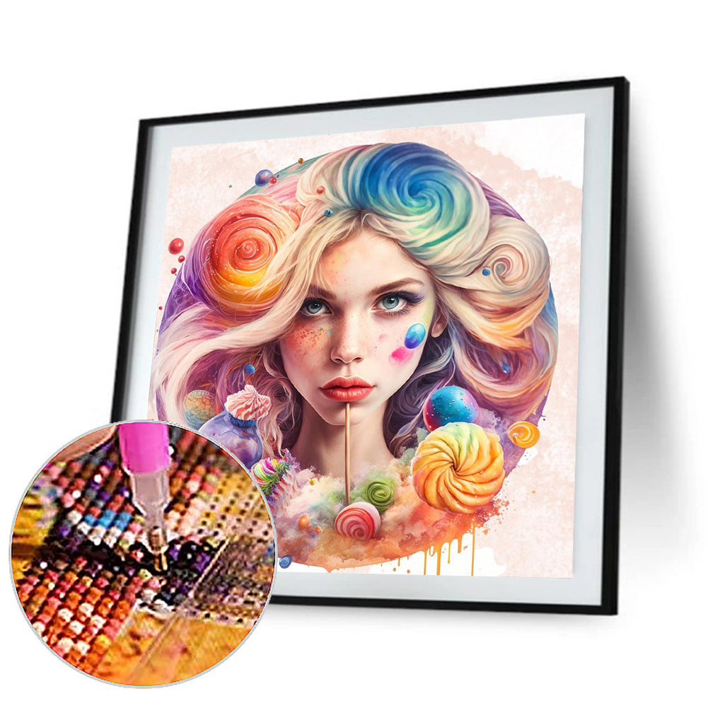 Candy Girl - Full Round Drill Diamond Painting 40*40CM