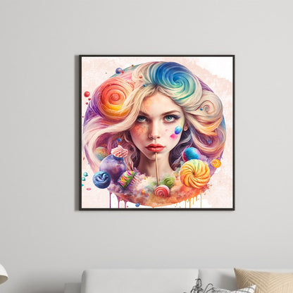 Candy Girl - Full Round Drill Diamond Painting 40*40CM