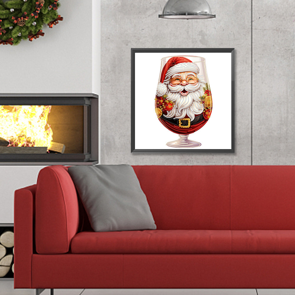 Christmas Water Cup Santa Claus - Special Shaped Drill Diamond Painting 30*30CM