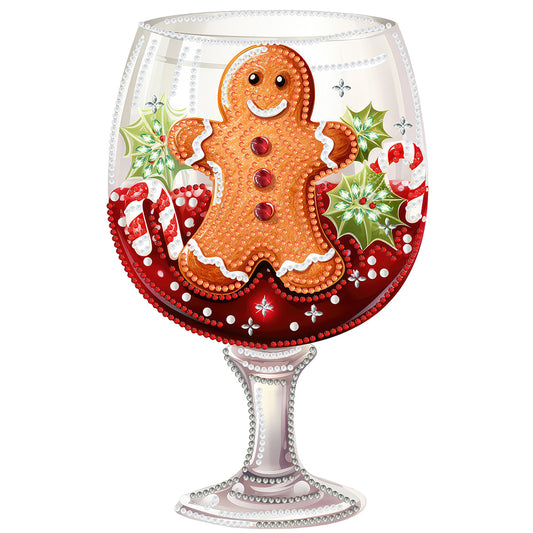 Christmas Water Cup Gingerbread Man - Special Shaped Drill Diamond Painting 30*30CM