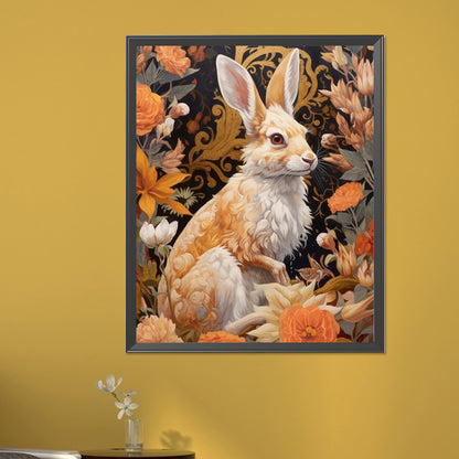 Rabbit In Flowers - Full Round Drill Diamond Painting 40*50CM