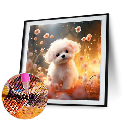 Puppy - Full Round Drill Diamond Painting 30*30CM