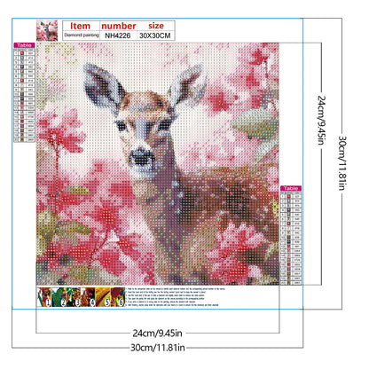 Deer - Full Round Drill Diamond Painting 30*30CM