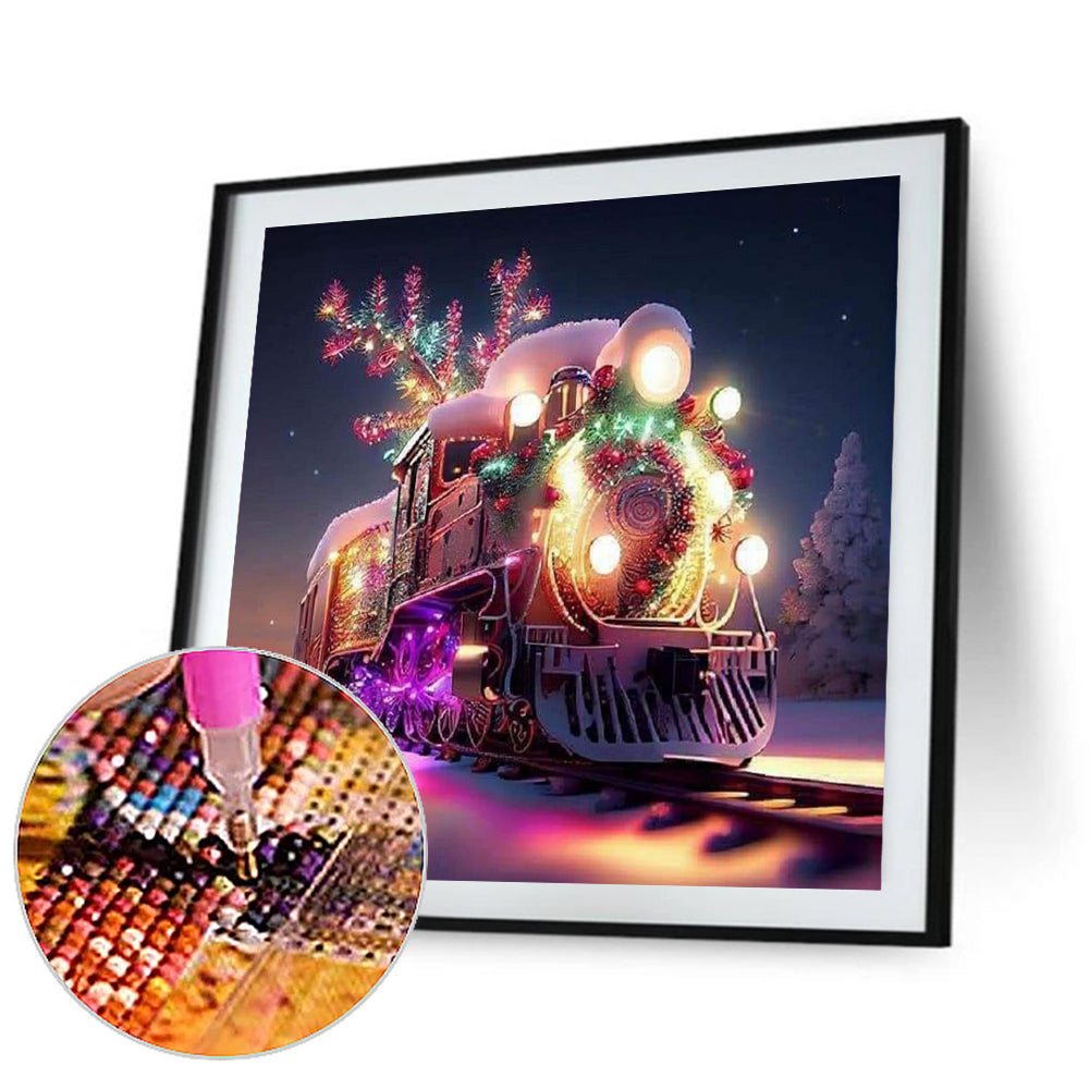 Lantern Train - Full Round Drill Diamond Painting 30*30CM