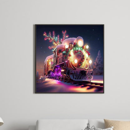 Lantern Train - Full Round Drill Diamond Painting 30*30CM