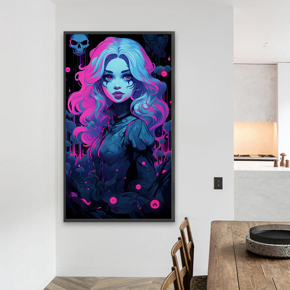 Elegant Girl - Full Round Drill Diamond Painting 40*70CM
