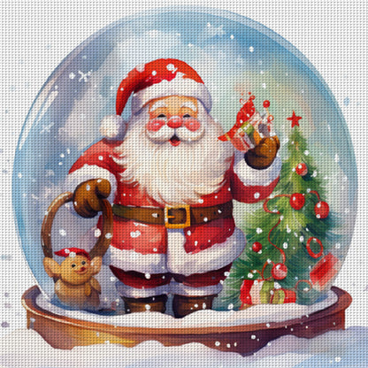 Christmas Gnome Crystal Ball - 11CT Stamped Cross Stitch 50*50CM