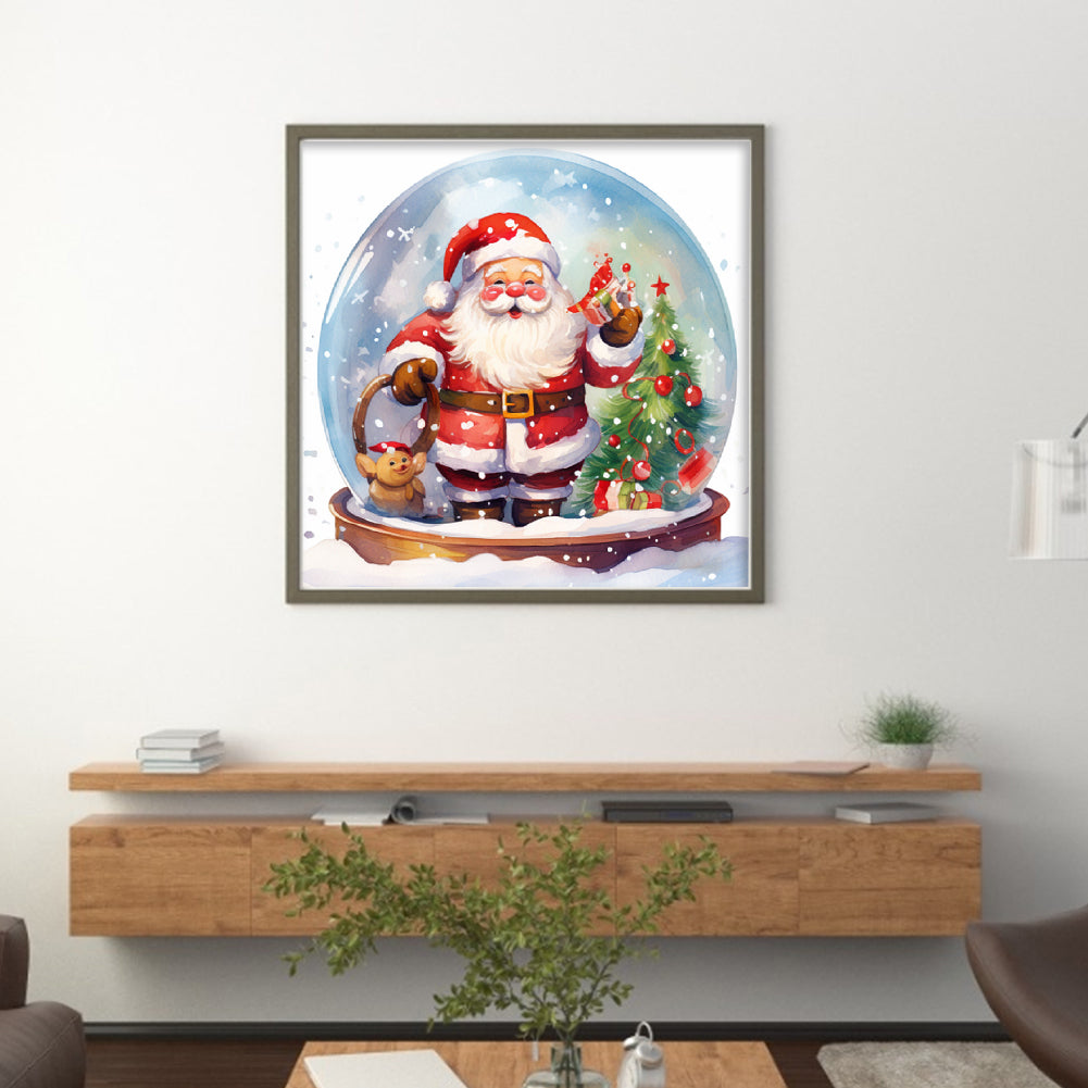 Christmas Gnome Crystal Ball - 11CT Stamped Cross Stitch 50*50CM