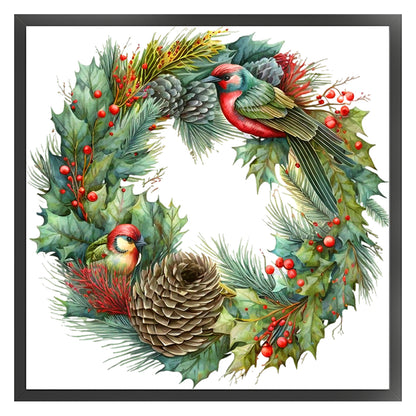 Christmas Wreath - 11CT Stamped Cross Stitch 40*40CM