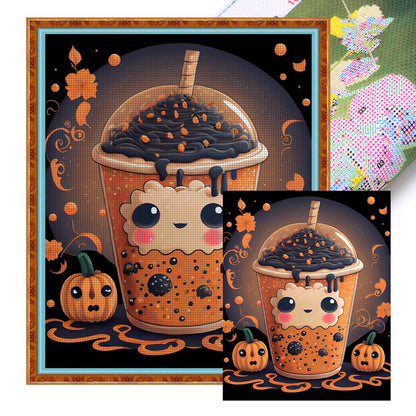 Halloween Coffee - 11CT Stamped Cross Stitch 50*60CM