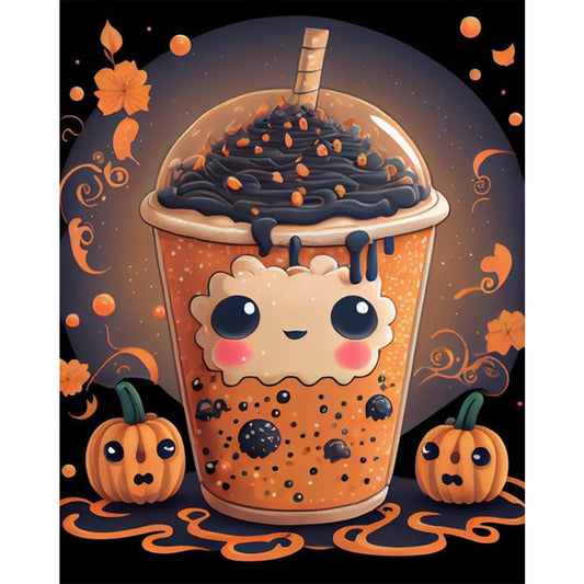Halloween Coffee - 11CT Stamped Cross Stitch 50*60CM