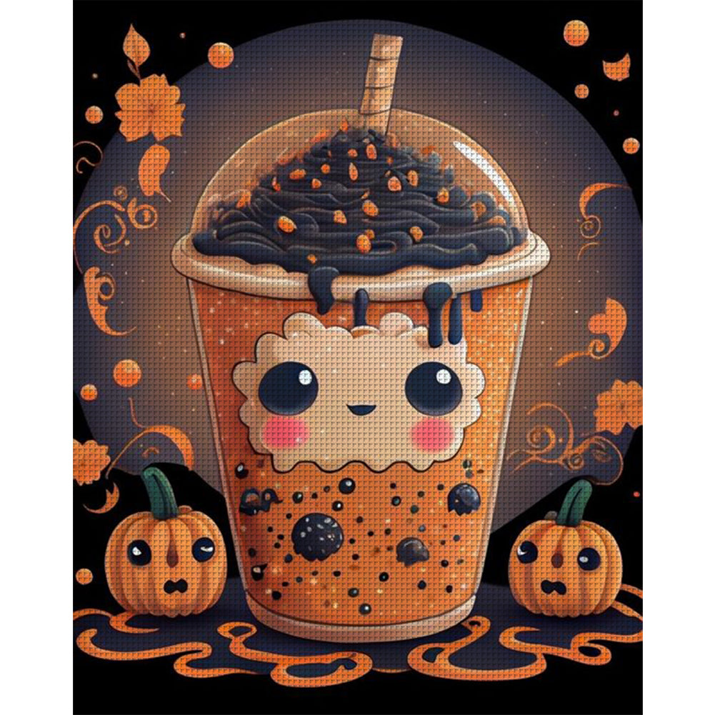 Halloween Coffee - 11CT Stamped Cross Stitch 50*60CM