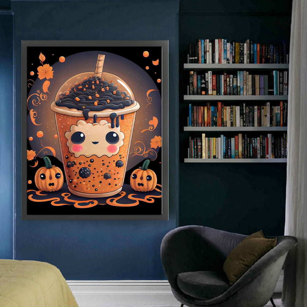 Halloween Coffee - 11CT Stamped Cross Stitch 50*60CM