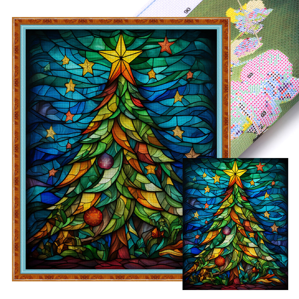 Christmas Tree - 14CT Stamped Cross Stitch 40*50CM