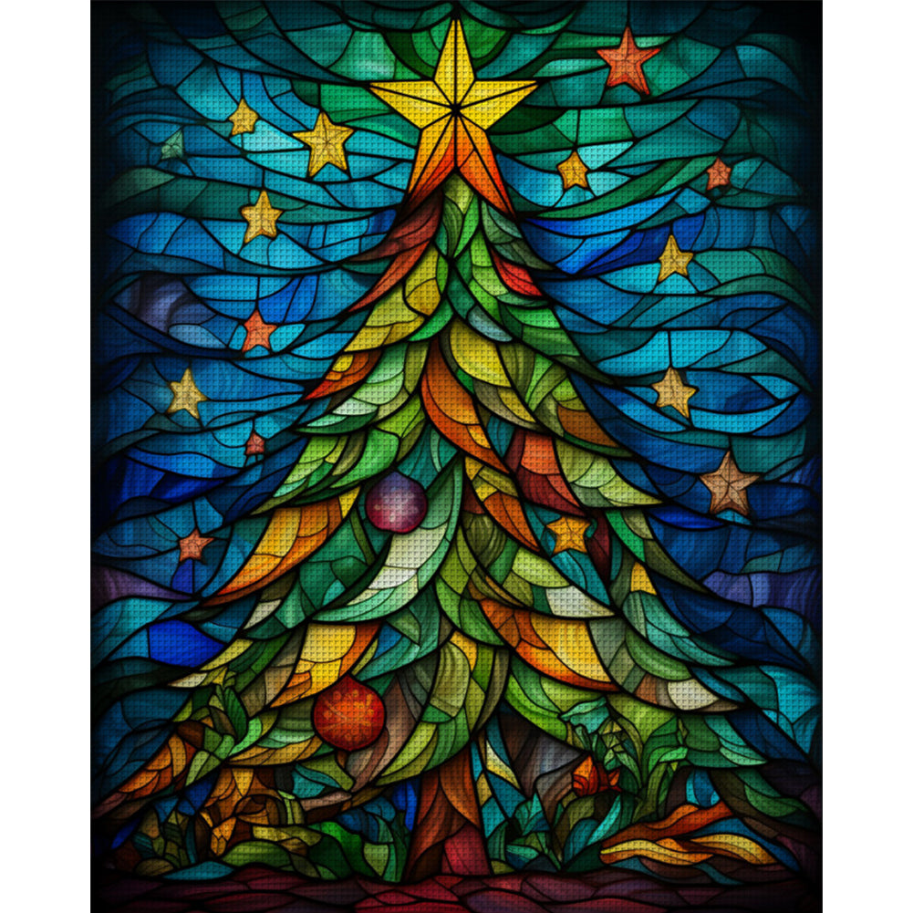 Christmas Tree - 14CT Stamped Cross Stitch 40*50CM