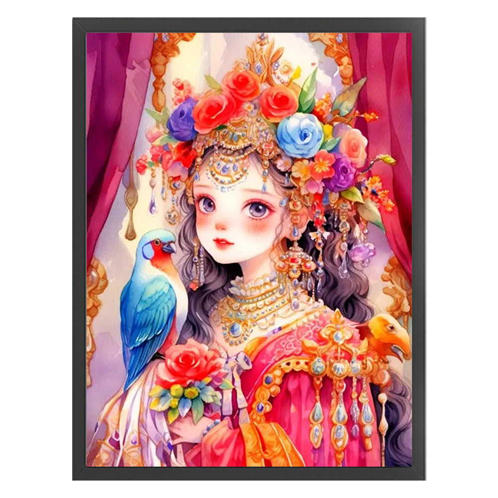 Classical Court Girl - 11CT Stamped Cross Stitch 40*55CM