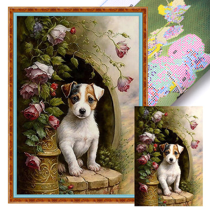 Retro Dog - 11CT Stamped Cross Stitch 40*60CM