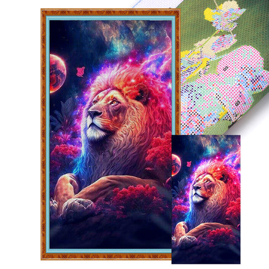 Lion - 11CT Stamped Cross Stitch 40*70CM