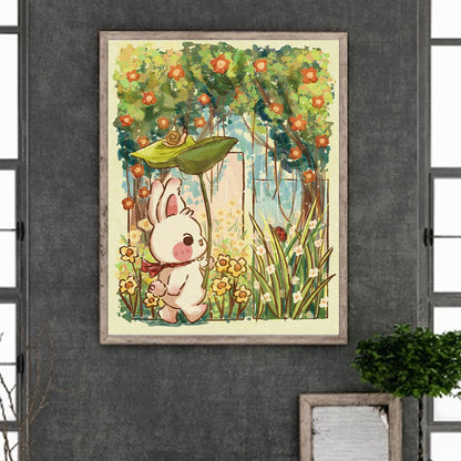 Rabbit Jungle Adventure - Full Round Drill Diamond Painting 40*50CM