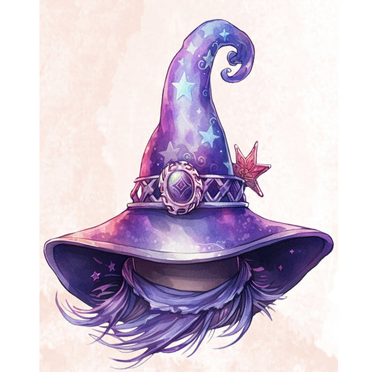 Witch Hat - Full Round Drill Diamond Painting 40*50CM