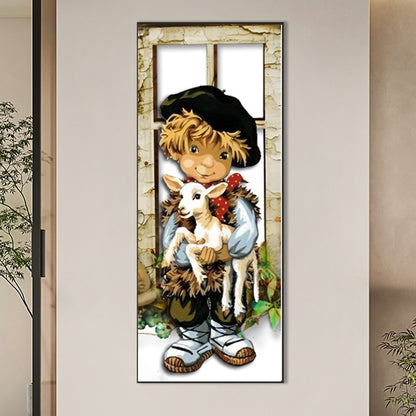 Boy And Child - Full Round Drill Diamond Painting 30*75CM