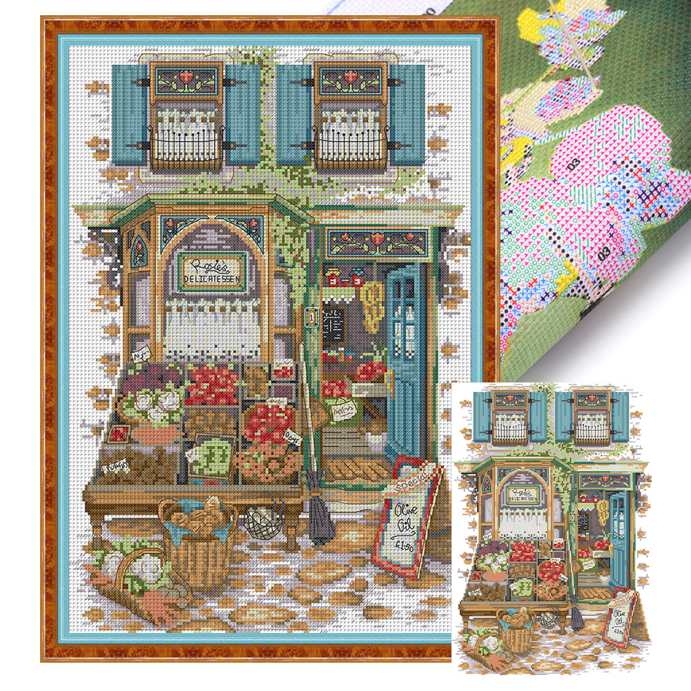 Fruit Shop - 14CT Stamped Cross Stitch 34*47CM(Joy Sunday)