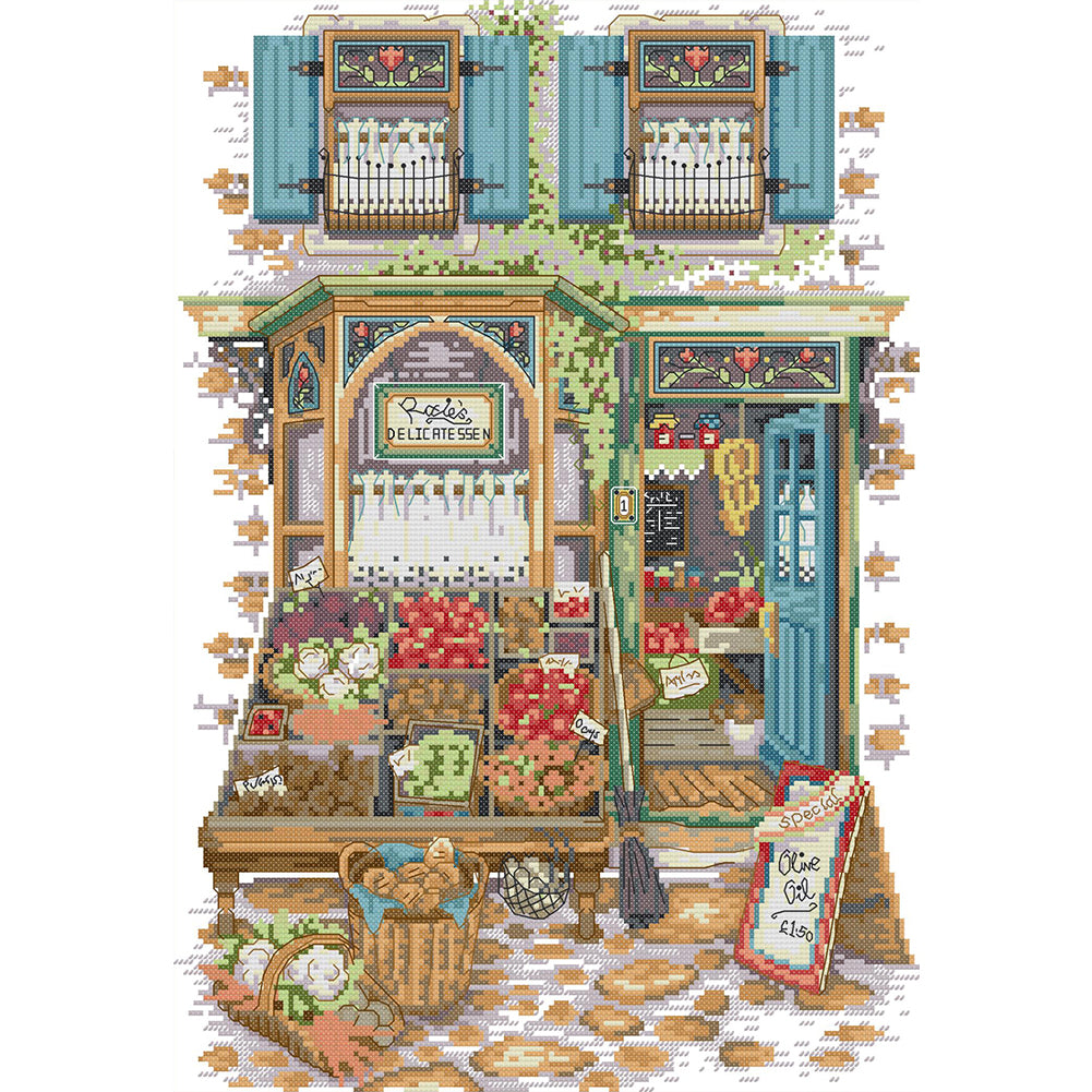 Fruit Shop - 14CT Stamped Cross Stitch 34*47CM(Joy Sunday)