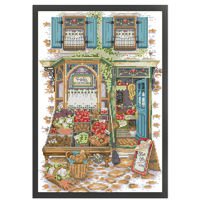 Fruit Shop - 14CT Stamped Cross Stitch 34*47CM(Joy Sunday)