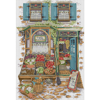 Fruit Shop - 14CT Stamped Cross Stitch 34*47CM(Joy Sunday)