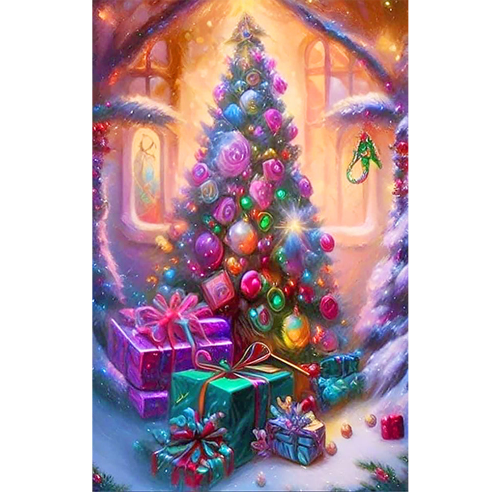 Christmas Tree And Gifts - Full Round Drill Diamond Painting 40*60CM