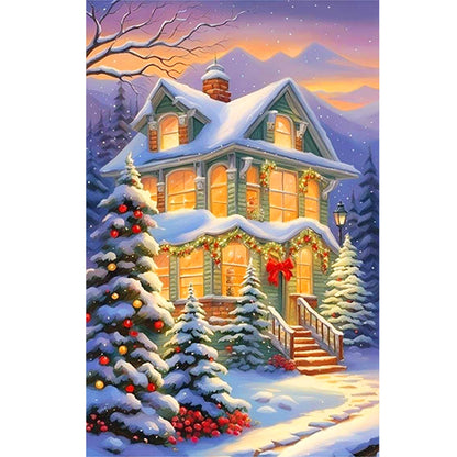 Christmas House - Full Round Drill Diamond Painting 40*60CM