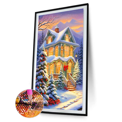 Christmas House - Full Round Drill Diamond Painting 40*60CM