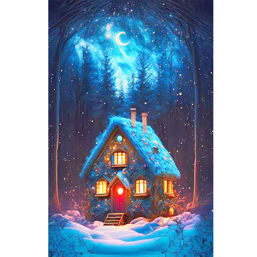 Christmas Cabin - Full Round Drill Diamond Painting 40*60CM