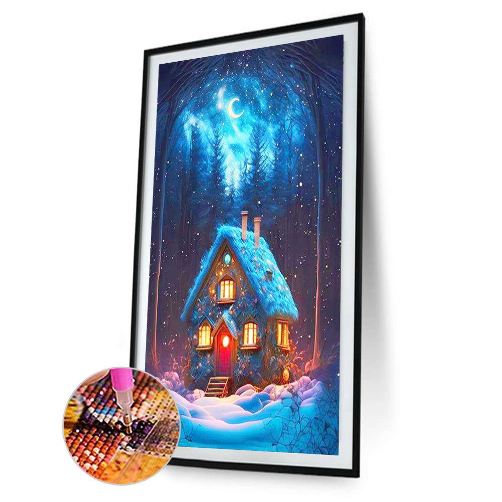 Christmas Cabin - Full Round Drill Diamond Painting 40*60CM