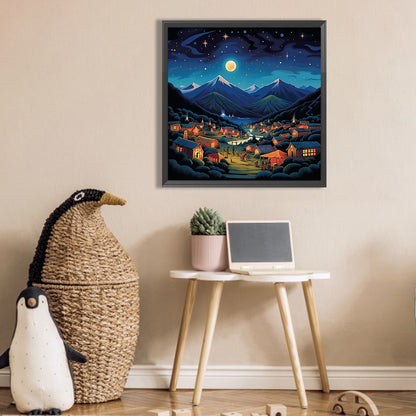 Night View Roadside - Full Square Drill Diamond Painting 30*30CM