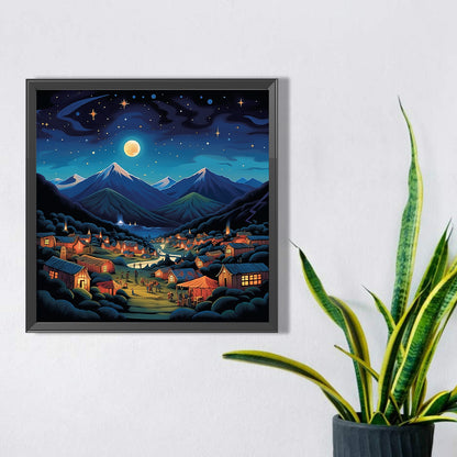 Night View Roadside - Full Square Drill Diamond Painting 30*30CM