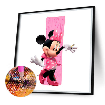 Minnie And The Letter D - Full Round Drill Diamond Painting 30*30CM