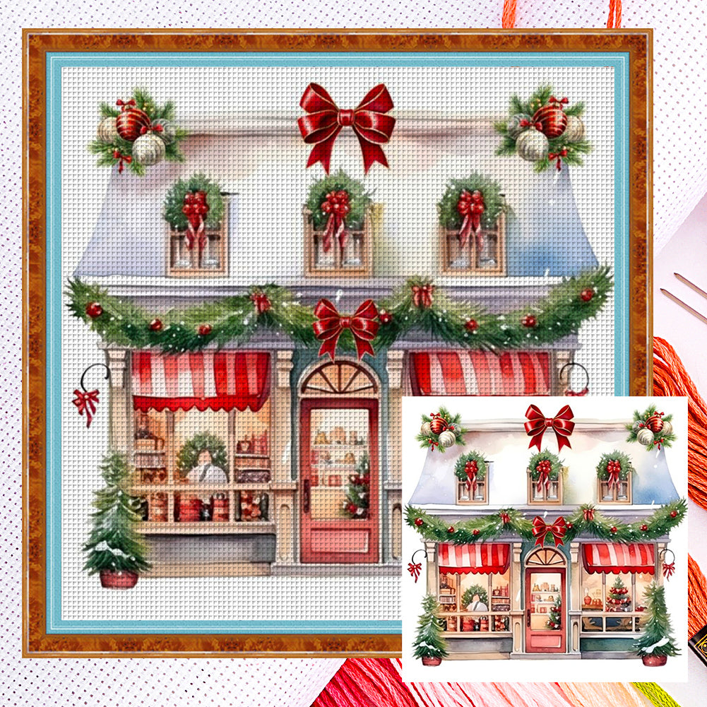 Christmas Shop - 11CT Counted Cross Stitch 50*50CM