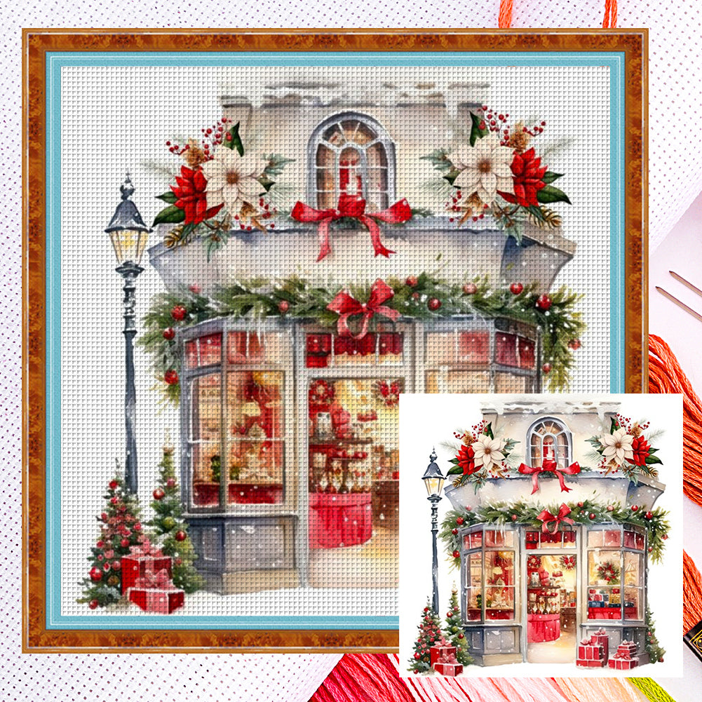 Christmas Shop - 11CT Counted Cross Stitch 50*50CM