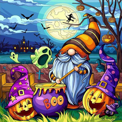 Halloween Gnome - Full Round Drill Diamond Painting 30*30CM